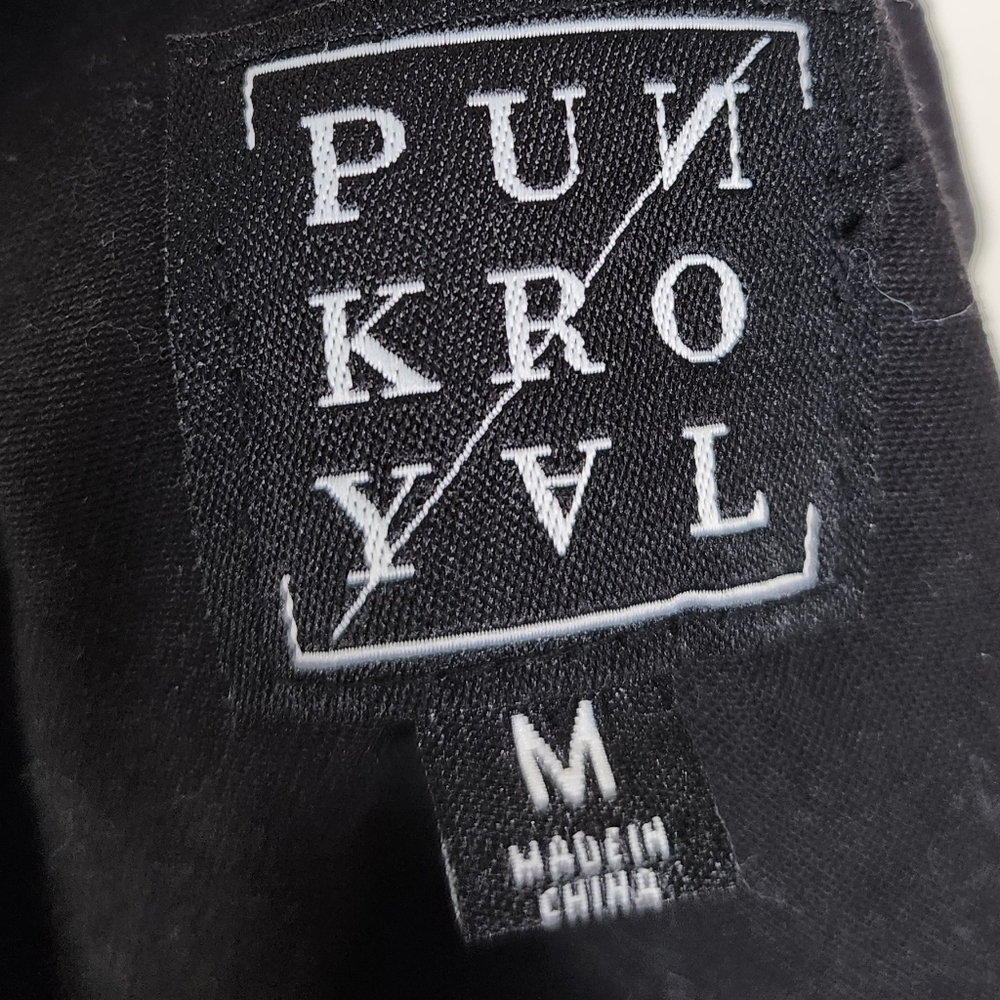 Punk Royal Black Print Custom Archive Graphic Denim Jacket M - Picture 4 of 5